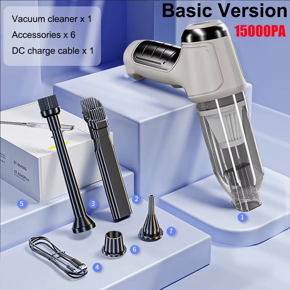 Car Vacuum Cleaner 95000PA Strong Suction Handheld Wireless Vacuum Cleaner for Car Household Portable Vacuum Cleaner Blower