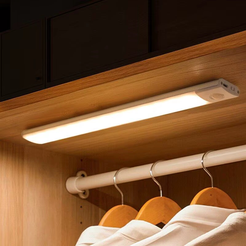 LED Bar Light Motion Sensor USB Rechargeable Led Night Light for Kitchen Wardrobe Cabinet Lighting 30Cm/40Cm/50Cm Cabinet Light